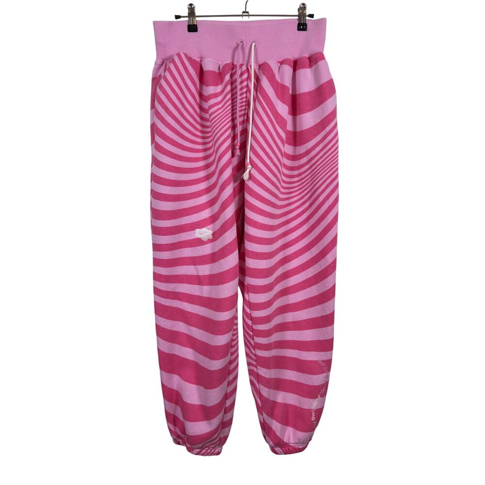 Nike Sweatpants Womens Medium Pink Icicle Stripe Mind Over Matter Jogger Pants